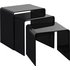 Argos Home Mistral Nest of 3 Tables - Black Acrylic