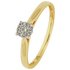 Revere 9ct Yellow Gold Diamond Accent Halo Cluster Ring