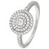 Revere Sterling Silver Cubic Zirconia Halo Cluster Ring