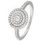 Revere Sterling Silver Cubic Zirconia Halo Cluster Ring
