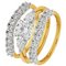Revere 18ct Gold Plated Silver 2.50ct Look CZ Ring Set