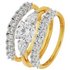Revere 18ct Gold Plated Silver 2.50ct Look CZ Ring Set