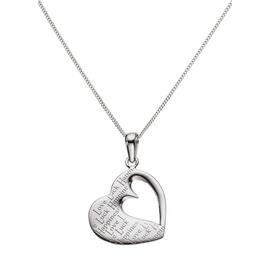 Moon & Back 'Love Luck Happiness' Pendant 18 Inch Necklace