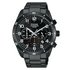 Pulsar Mens Black Stainless Steel Chronograph Watch