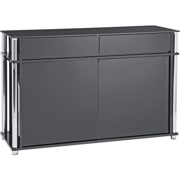 Buy HOME Matrix 2 Door 2 Drawer Large Glass Sideboard Black Sideboards and dressers Argos