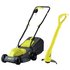Challenge 31cm Corded Rotary Lawnmower 1000W + Trimmer 250W