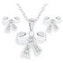 Revere Kid's Sterling Silver Bow Pendant and Earrings Set
