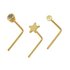 State of Mine 9ct Gold Crystal Nose Studs - Set of 3