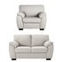 Argos Home Milano Leather Chair & 2 Seater SofaLight Grey