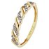 Revere 9ct Gold Cubic Zirconia Twist Eternity Ring