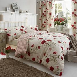 Catherine Lansfield Wild Poppies Duvet Cover Set - Kingsize