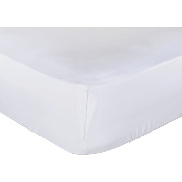 Buy Collection White Non Iron Fitted Sheet Double at Argos.co.uk