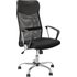 Argos Home Mesh & Leather Effect Office Chair - Black