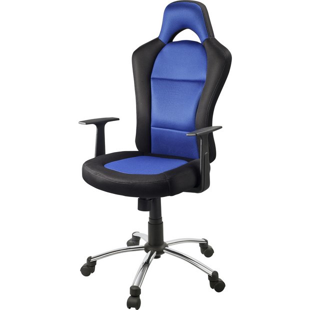 Buy HOME Gaming Height Adjustable Office Chair - Blue and Black at