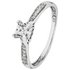 Revere 9ct White Gold Cubic Zirconia Shoulder Ring
