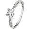 Revere 9ct White Gold Cubic Zirconia Shoulder Ring