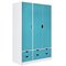 Argos Home Pagnell Blue 3 Door 4 Drawer Wardrobe