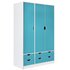 Argos Home Pagnell Blue 3 Door 4 Drawer Wardrobe