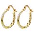 Evoke 9ct Gold Plated Silver Crystal Creole Earrings