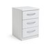 Collection Hallingford 3 Drawer Bedside Chest - White