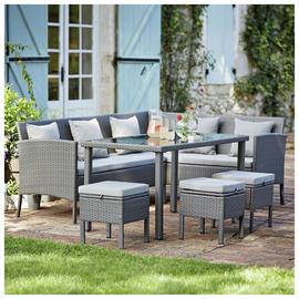 Argos Home 8 Seater Rattan Effect Garden Corner Sofa Set