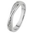 Revere Sterling Silver CZ Crossover Half Eternity Ring