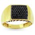 9ct Gold Black Cubic Zirconia Ring