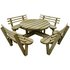 Forest 2.4m Circular Picnic Table with Seat Backs