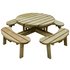 Forest Garden Round 8 Seater Picnic Table