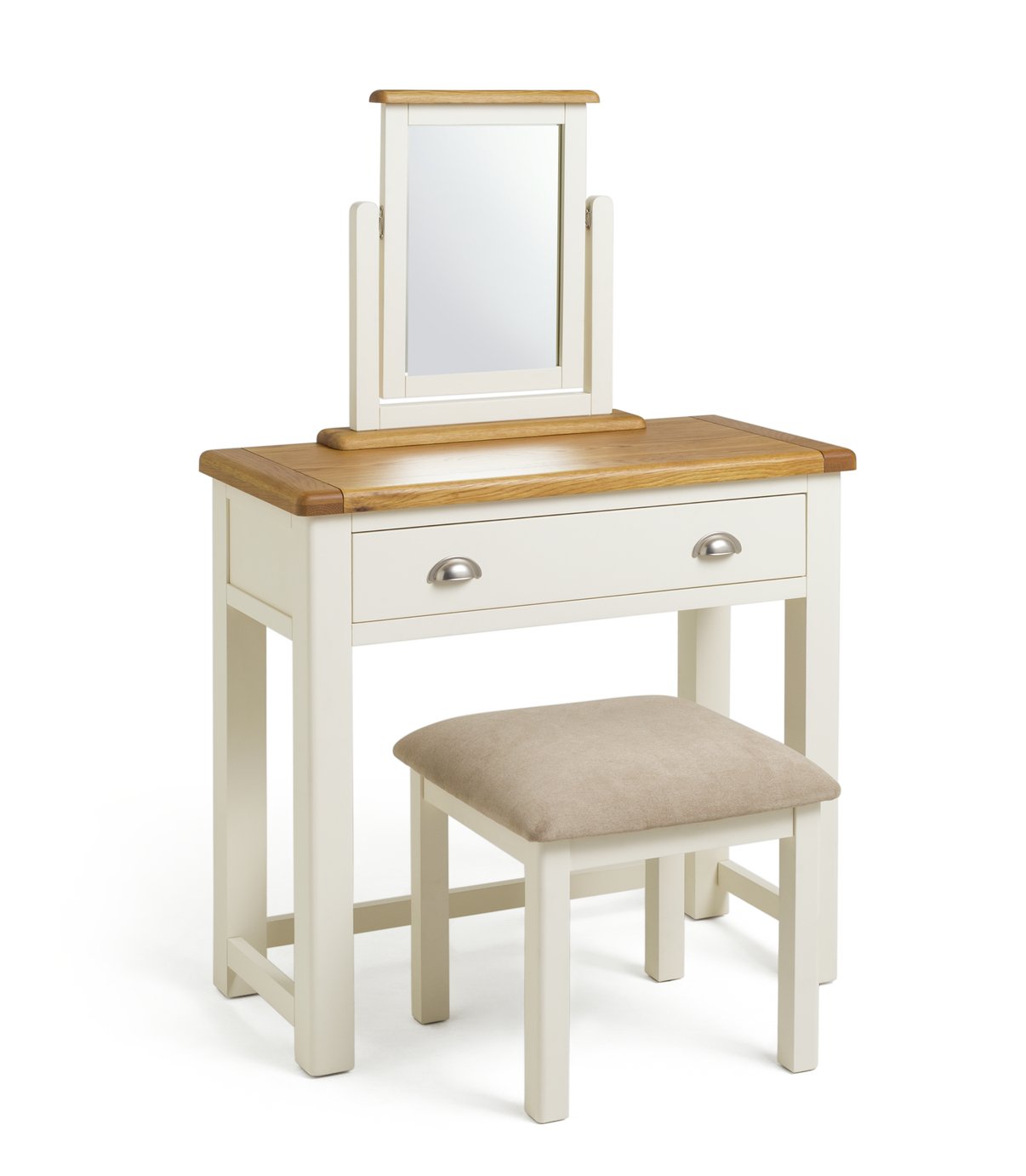 cream dressing table mirror