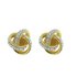 Evoke 9ct Gold Plated Silver Swarovski Crystal Knot Earrings