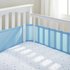 BreathableBaby 4 Sided Cot Liner - Blue Mist