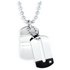 Domain Gents' Stainless Silver Double Dog Tag Pendant