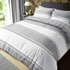 Pieridae Grey Banded Striped Bedding Set - Double