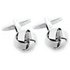 Revere Men's Silver Colour Polished Knot Cufflinks