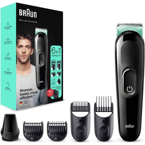 Buy Braun 6in1 Beard Trimmer and Hair Clipper MGK 3021/3221 | Beard and  stubble trimmers | Argos
