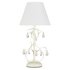 Heart of House Laura Glass Leaves Table Lamp - Cream