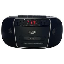 Bush CD Radio Cassette Boombox - Black / Silver