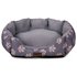 King Pets Value Paw Print Large Oval Bed - Grey