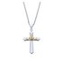 Revere Silver & 9ct Gold Plated Silver CZ Claddagh Cross