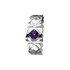 Seksy Ladies' Purple Dial Crystal Set Hidden Hearts Watch
