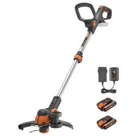 Worx 30cm Cordless Grass Trimmer with 2 Batteries - 20V