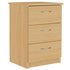 Argos Home Cheval 3 Drawer Bedside Chest - Beech Effect
