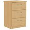 Argos Home Cheval 3 Drawer Bedside Chest - Beech Effect