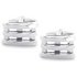 Revere Mens Silver Colour Grooved Cufflinks