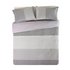 Hygena Grey Mini Stripe Bedding Set - Kingsize
