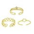 State of Mine 9ct Gold Plated Silver Toe Rings - Set of 3