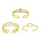 State of Mine 9ct Gold Plated Silver Toe Rings - Set of 3