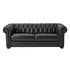 Argos Home Chesterfield 3 Seater Leather SofaBlack