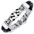 Domain Gents' Stainless Steel Leather Chain Bracelet Boxed